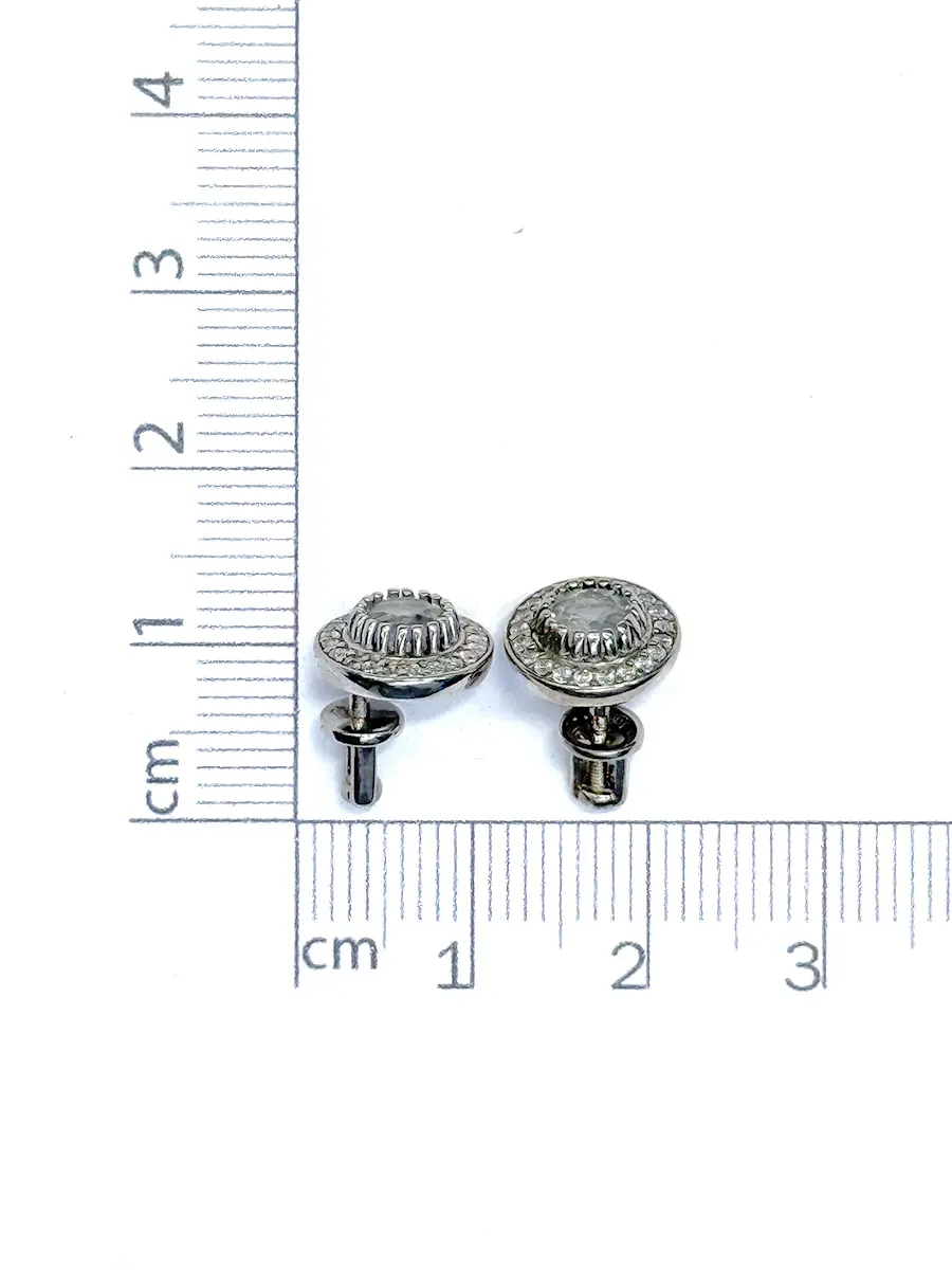 Купить Серьги-пусеты с аквамаринами природными и фианитами, серебро 925, покрытие родий - Серьги-пусеты, Серебро - 925 в интернет-магазине кристалл мечты в Москве