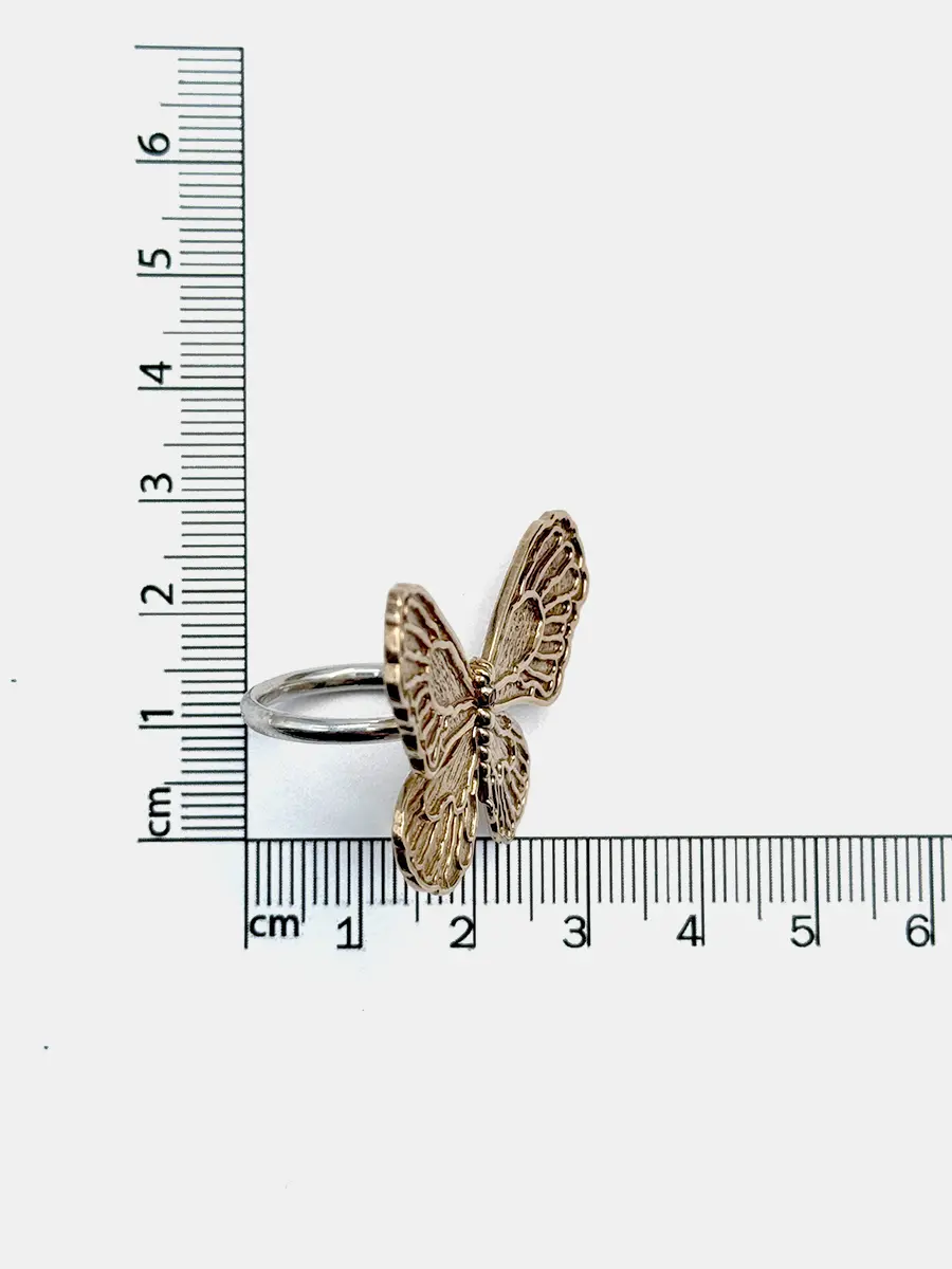 Купить Кольцо "Бабочка" из серебра с раухтопазом. Покрытие родий - Кольцо, Серебро - 925 в интернет-магазине кристалл мечты в Москве