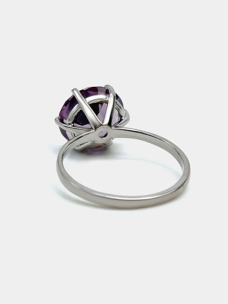 Купить Кольцо из белой бронзы с александритом выращенным. Покрытие платина - Кольцо, Ювелирная бронза - 1 000 в интернет-магазине кристалл мечты в Москве