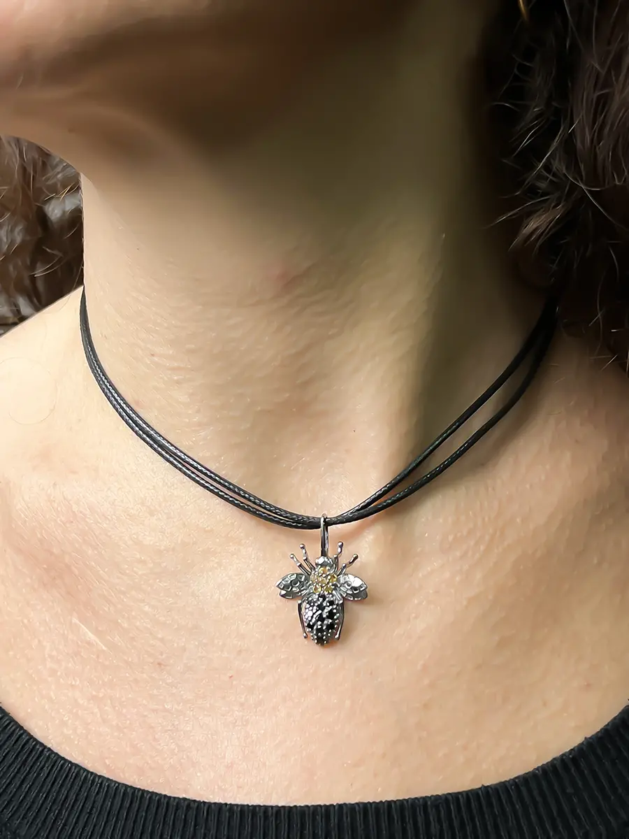 Купить Подвеска из серебра со шпинелями и цитринами - Подвеска, Серебро - 925 в интернет-магазине кристалл мечты в Москве