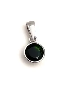 Купить Подвеска с хромдиопсидом, серебро 925, покрытие родий - Подвеска, Серебро - 925 в интернет-магазине кристалл мечты в Москве